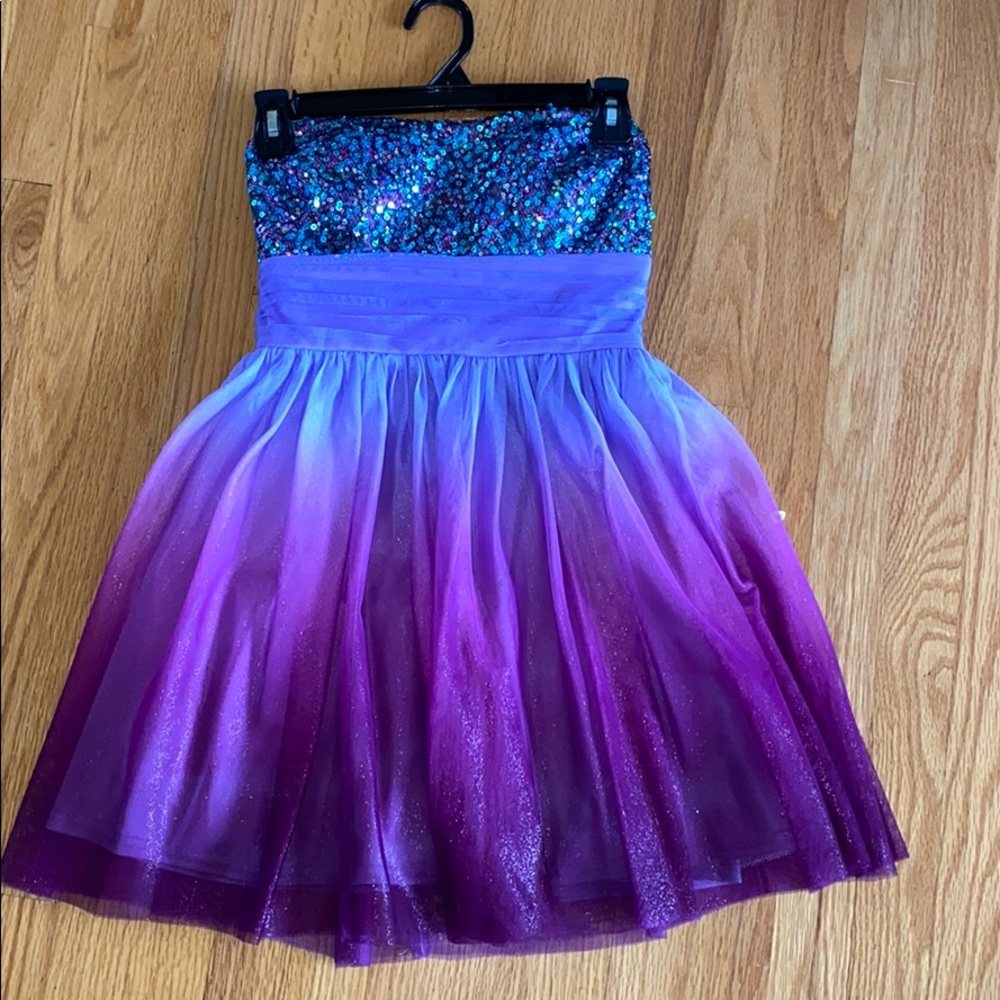 Fancy dip dyed sequins dress